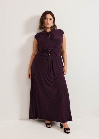 Phase Eight Tolly Burgundy Dress Burgundy USA | 0236819-XA